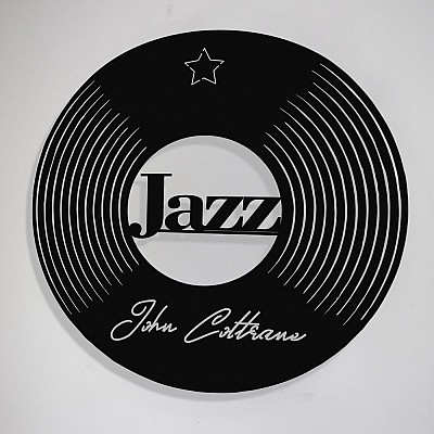 Jazz Müziğin Kralı John Coltrane Tasarım Metal Tablosu 50x50cm