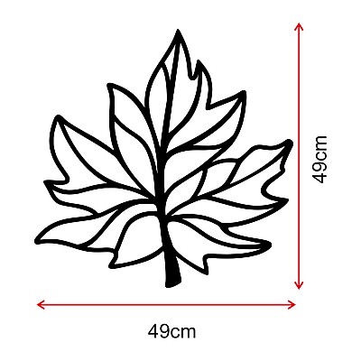 Akçaağaç Yaprağı Metal Tablo Duvar Oda Ev Aksesuarı