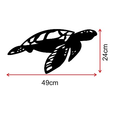 Kaplumbağa Metal Tablo Duvar Oda Ev Aksesuarı